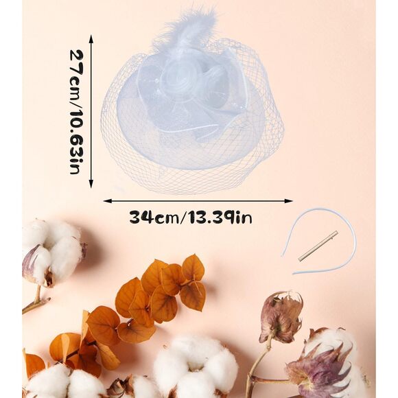 Fascinators Derby Hat Womens Tea Party Hat With Mesh Church Flower Headband 3877